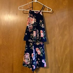 Floral Lulus Sleeveless Small Romper